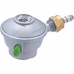 - Détendeur fixe basse pression pour bouteille de gaz butane VISEO et CUBE. Entrée QUICK ON 27 mm / sortie mâle 20x150 + téti ...
