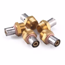 - Raccord à sertir pour tube PER diamètre 12, mâle 1/2" (15x21) - Profil de sertissage TH - Outillage nécessaire : pince à se ...