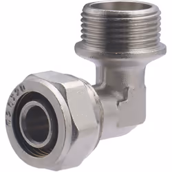 - Raccord multicouche à compression coude mâle 3/4" (20x27) diamètre 20 - Raccord à visser (par compression) sur tube multico ...