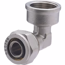 - Raccord multicouche à compression coude femelle 3/4" (20x27) diamètre 20 - Raccord à visser (par compression) sur tube mult ...