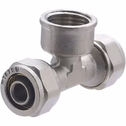 - Raccord multicouche à compression té femelle au centre 1/2" (15x21) diamètre 16 - Raccord à visser (par compression) sur tu ...