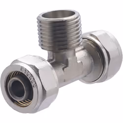 - Raccord multicouche à compression té mâle au centre 1/2" (15x21) diamètre 16 - Raccord à visser (par compression) sur tube  ...