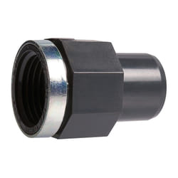 Raccord pvc pression noir droit - f 1'1/4 - diamètre 40 mm Girpi
