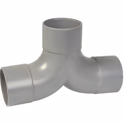 Raccord PVC gris coudé double 87°30 - Ø 32 mm - Triple emboîture - Girpi