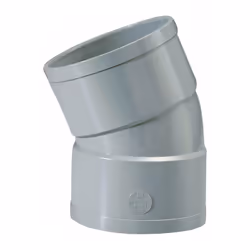 Coude PVC 22°30 - Girpi - FF Ø 125 mm - Double emboîture NF Me