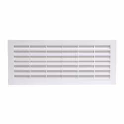 Grille d'aération blanche - 108 x 254 mm - Avec moustiquaire - Girpi Avec moustiquaire
