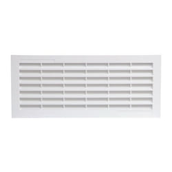 Girpi - Grille d'aération blanche - 108 x 254 mm - Avec moustiquaire