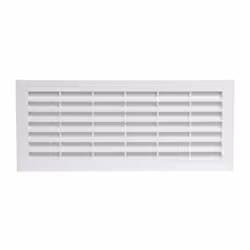 Grille d'aération blanche - 132 x 338 mm - Avec moustiquaire - Girpi Avec moustiquaire
