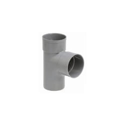 Té mâle femelle pvc gris Ø100mm 87°30 - XTS4 - Girpi