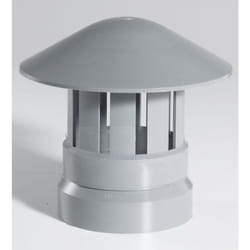 Girpi - Chapeau de ventilation femelle pvc gris Diam.100 mm