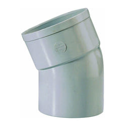 Raccord pvc gris coudé 22°30 - diamètre 125 mm - Simple emboîture Girpi