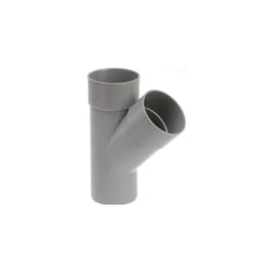 Té culotte mâle femelle pvc gris Ø125mm 45° - XCS125 - Girpi