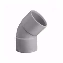 Girpi XC480FF, PVC, Femelle/Femelle, Gris, 45°, 8 cm, 1 pièce(s)