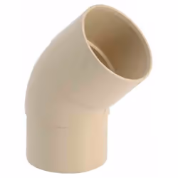 Raccord PVC pour évacuation des eaux pluviales. Caractéristiques générales : Angle : 67°30 Couleur : Sable Marque: Girpi