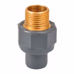 Manchon PVC pression - Girpi - Filetage laiton - MF Ø 16 / 20 mm - M 1/2' Pour couple de serrage important