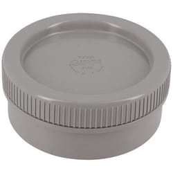 Tampon de visite - GIRPI - PVC - Diamètre intérieur 100 mm - Forme Droit - Couleur Gris
