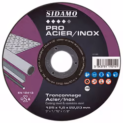 Disque haute performance pour travaux intensifs. Outil de tronçonnage 2 en 1 pour les aciers et les inox. Grande rentabilité, ...
