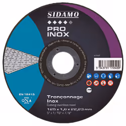 Disque haute performance pour travaux intensifs. Outil de tronçonnage pour les inox. Grande rentabilité, gain de temps de tra ...