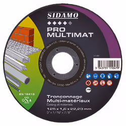 Disque haute performance pour travaux intensifs . Outil de tronçonnage spécifique multi-matériaux. Conception permettant une ...