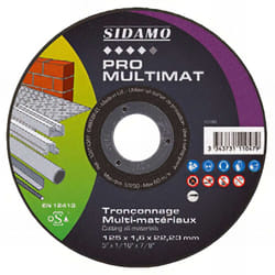 Sidamo - Disque à tronçonner pro multimat d. 230 x 2 x Al. 22,23 mm - Multi-matériaux - 10111048