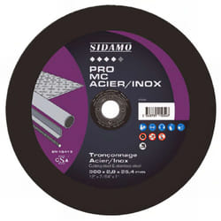 Sidamo - Disque à tronçonner pro mc acier inox d. 350 x 3 x Al. 25,4 mm - Acier, Inox - 10111055