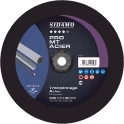 Le disque de tronçonnage PRO MT en acier de Sidamo est conçu pour le tronçonnage à sec des métaux ferreux. Avec ses dimension ...