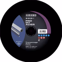 Découvrez le disque de tronçonnage SIDAMO, un outil conçu pour le tronçonnage à sec des métaux ferreux et aciers de construct ...