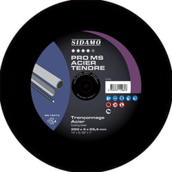 Sidamo - Disque à tronçonner pro ms acier tendre - D.350 x 4 x 25,4 mm 10111065