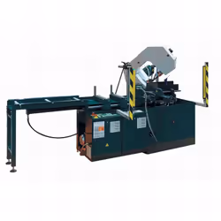 Cycle automatique ou semi-automatique du ruban, de l'archet et des étaux entièrement hydrauliques. Archet en fonte d'aluminiu ...