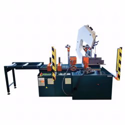 Cycle automatique ou semi-automatique du ruban, de l'archet et des étaux entièrement hydrauliques. Archet en fonte acier très ...
