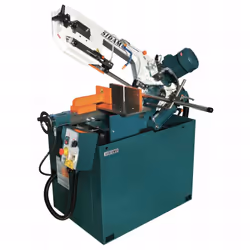 Cycle semi-automatique du ruban, de l'archet et de l'étau entièrement hydraulique. Archet en fonte d'aluminium très haute rig ...