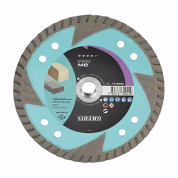 Disque diamant Pierre / Granit Ø125 x M14 x H8 mm Pro MD SIDAMO - Disque à couronne continue cannelée - Utilisation intensive ...