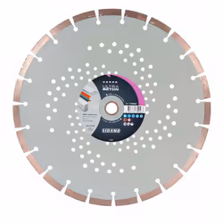Disque à segments soudés laser haut de gamme. Utilisation intensive et polyvalence dans le BTP. Adapté à la coupe à sec et à ...