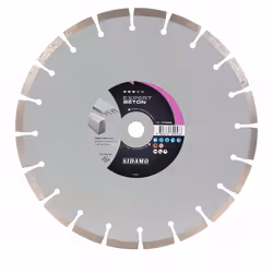 Disque à segments soudés laser. Bon rendement pour une utilisation courante dans le BTP. Adapté aux travaux de coupe à sec et ...