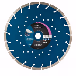 Disque à segments soudés laser. Bon rendement pour une utilisation régulière. Adapté aux travaux de coupe à sec et à eau avec ...
