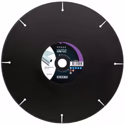 Tronçonnage à sec d'acier et d'inox. Disque à jante continue. Usage intensif. Outil de tronçonnage pour les aciers et les ino ...