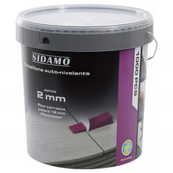 Seau de 1000 croisillons auto-nivelant 0-12 mm longueur 2 mm - 11255303 - Sidamo