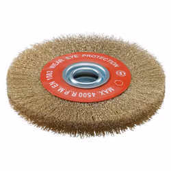 Sidamo - Brosse circulaire avec bagues 150 x 20 x 32 mm • Décapage, nettoyage, dérouillage, polissage des pièces en métal fer ...