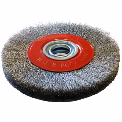 Sidamo - Brosse circulaire pour touret D.150mm fils ondulés inox •Décapage, nettoyage, dérouillage, polissage des pièces en m ...