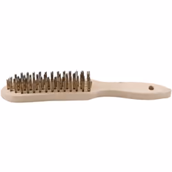 La Brosse Métallique à Main 295x30 Lait. 4rg Manche Bois Sidamo offre une solution polyvalente pour le nettoyage, le dérouill ...