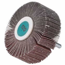 La roue à lamelles Ø 50 mm – Grain 80 est un abrasif conçu pour le ponçage précis et le travail des surfaces métalliques, boi ...