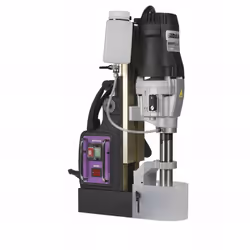 Perceuse magnétique robuste. Machine conçues pour percer ou carotter l'acier. 2 vitesses par engrenage. Base à forte attracti ...