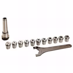 Equipement de fraisage CM3 + 11 pinces de 4 à 20 mm pour perceuse fraiseuse taraudeuse 30 FV. Accessoire Fraiseuse / Taraudeu ...