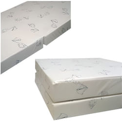 Matelas pliant déhoussable 60x120 - Bébé - Mixte - Blanc - 5 cm - 20 Kg/m3