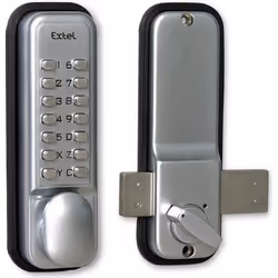 Serrure - EXTEL - Verrou en applique avec clavier WECA 109057 - A code - Gris - Européen