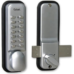 Serrure - EXTEL - Verrou en applique avec clavier WECA 109057 - A code - Gris - Européen
