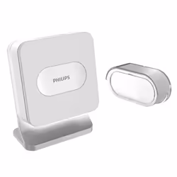 Philips Carillon DES7300DCH/10, Gris, Blanc, 85 dB, IP65, CE, RoHS, REACH, Sans fil, Batterie