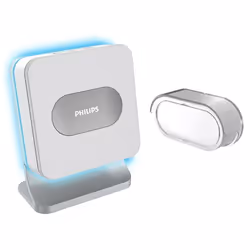 Philips Sonnette sans fil DES7500DCH/10, Gris, Blanc, IP65, Sans fil, 433 MHz, 300 m, Secteur, Batterie