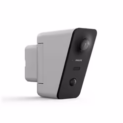 Philips WelcomeEye View, Caméra de sécurité IP, Extérieure, Sans fil, Amazon Alexa & Google Assistant, Mur, Argent