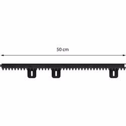 Caractéristiques de la crémaillère conçue en nylon renforcé 50 cm trois points de fixation intérieure coloris noir https://ww ...